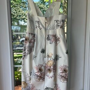 Ted Baker Cream V-Neck Sundress for Wedding Guests